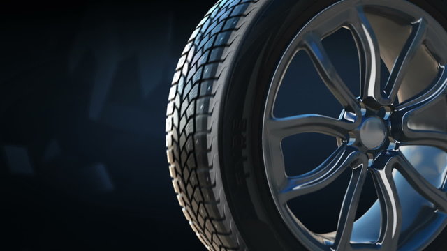 Tyre construction scheme concept with text