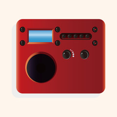 radio theme elements vector,eps