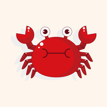 crab cartoon theme elements vector,eps