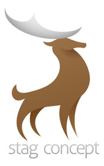 Stylised stag deer