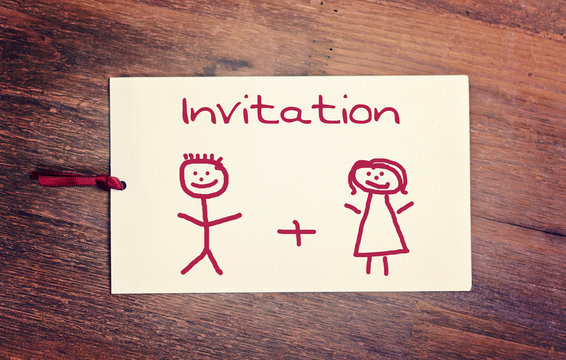 lovely greeting card - wedding invitation