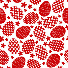 Seamless pattern with Easter eggs