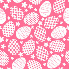 Seamless pattern with Easter eggs