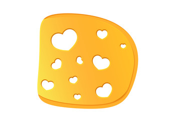 Käsescheibe mit Herzen