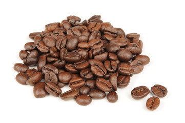 Coffee Beans Isolated on White Background