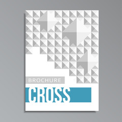 Modern cover template,mosaic square cross pattern
