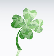 Four leaf clover as symbol of luck