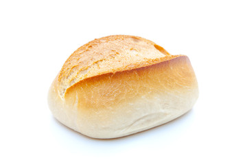 Freshly baked roll. All on white background
