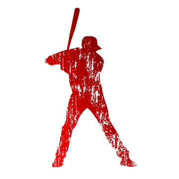 Grungy baseball player