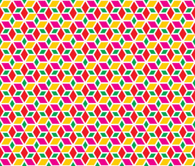 Mosaic Stars vector seamless pattern