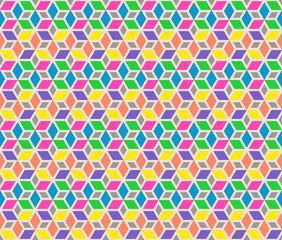 Mosaic Stars vector seamless pattern