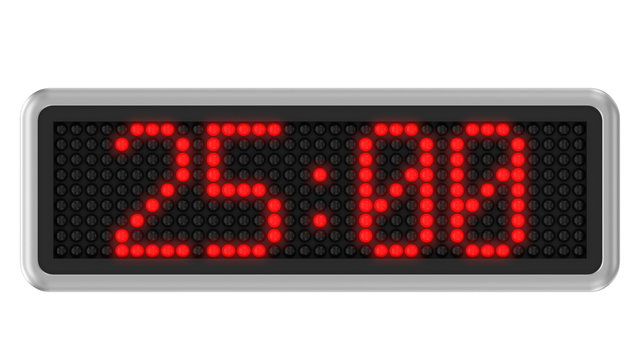 4K - Red led dot display with 30 seconds countdown