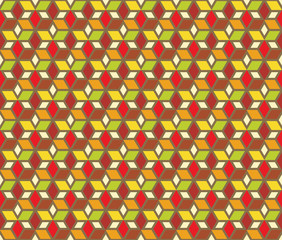 Mosaic Stars vector seamless pattern