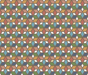 Mosaic Stars vector seamless pattern