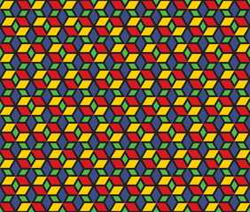 Mosaic Stars vector seamless pattern