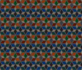 Mosaic Stars vector seamless pattern