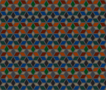 Mosaic Stars vector seamless pattern