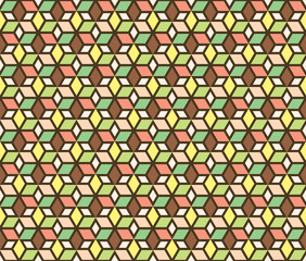 Mosaic Stars vector seamless pattern