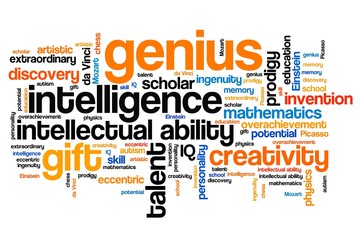 Genius word cloud concept