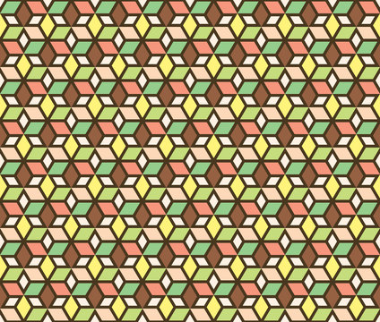 Mosaic Stars vector seamless pattern