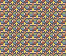 Mosaic Stars vector seamless pattern
