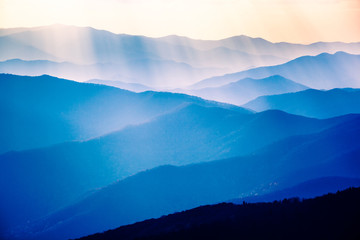Sunset in the Great Smoky Mountains National Park