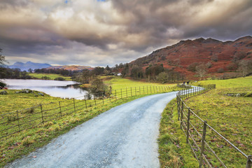 country lane in the lakes