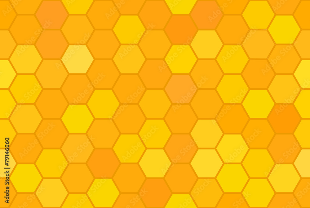 Wall mural abstract honeycomb seamless pattern