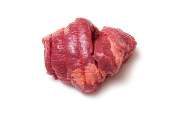 Beef Brisket meat on white background.