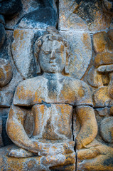 Sitting Buddha encarved in stone, Borobudur