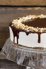 Cake bird's milk with chocolate and coconut