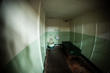 Inside of an abandoned penitentiary