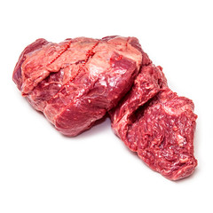 Beef Brisket meat on white background.