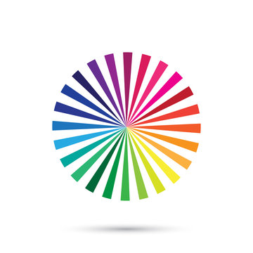 Vector color palette, color spectrum isolated on white