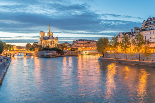 Seine River and Notre Dame - Paris, France