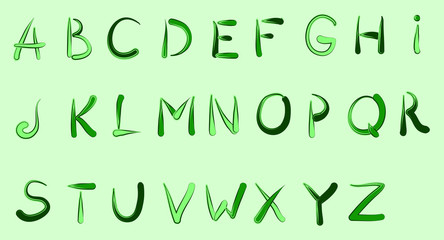 green smear alphabet