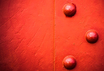 Red metallic wall