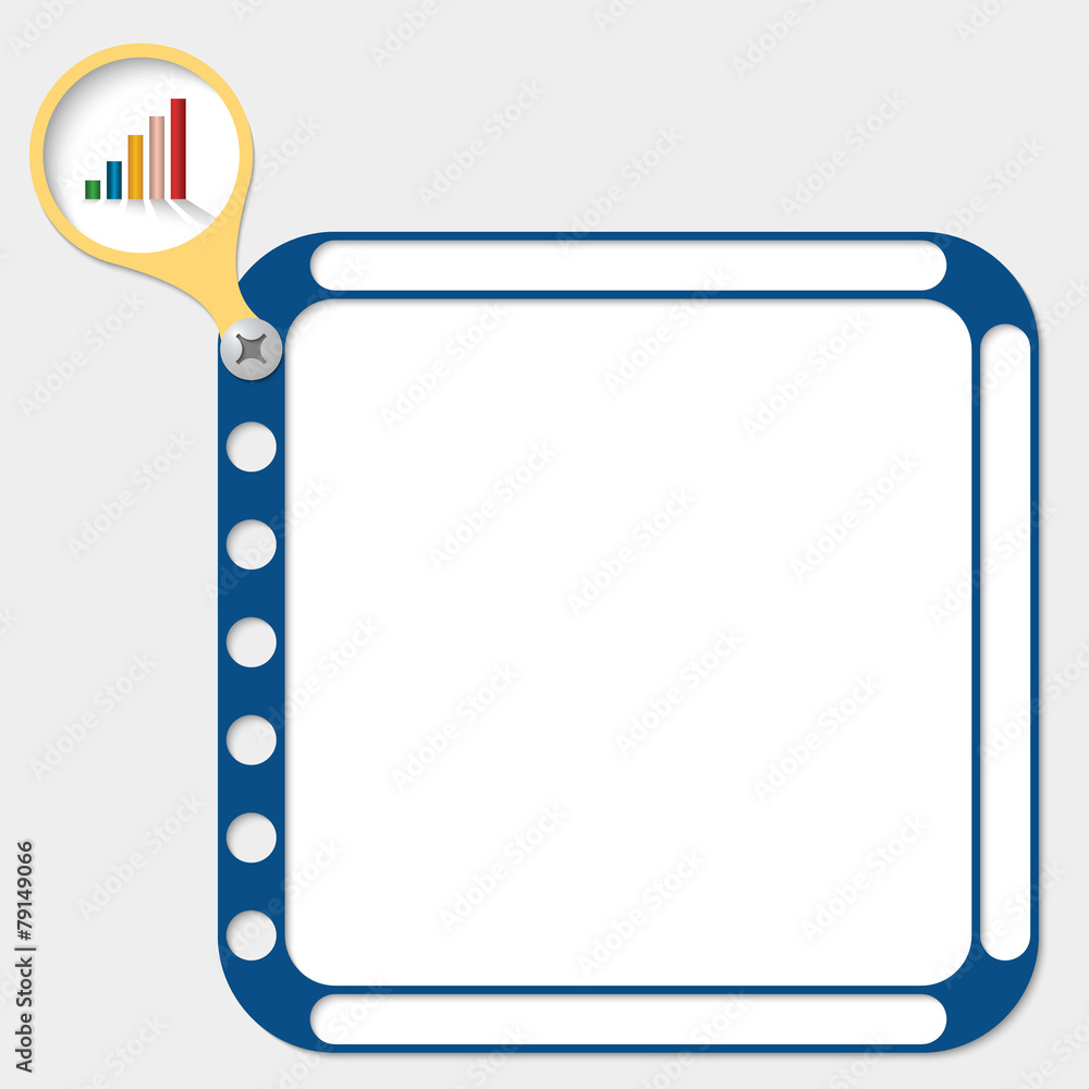 Poster perforated frame for any text and graph