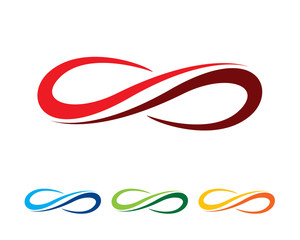 flat icon logo of unlimited infinity 