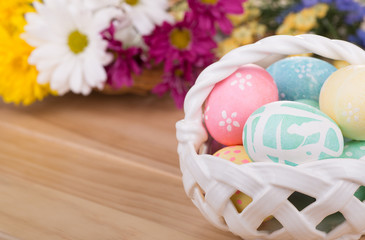 Obraz na płótnie Canvas Basket of Easter Eggs