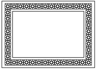 Frame with ornament and free space for text