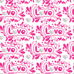 seamless pattern with lovely motives