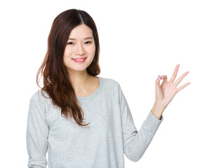 Woman with ok sign