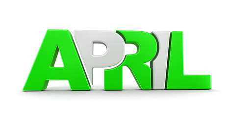 April  (clipping path included)