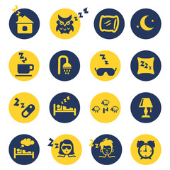 Sleep and insomnia icons