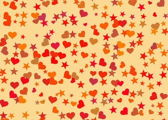 hearts and stars backgrounds. Holiday symbol