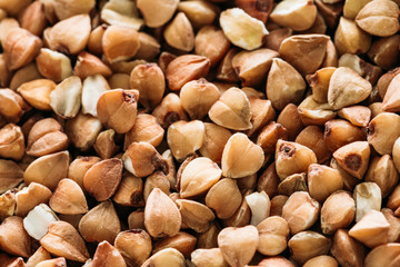 Buckwheat Background, Texture. Healthy Food.