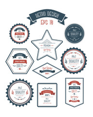 Retro style quality stamps vector