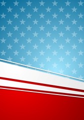 Corporate bright abstract background. USA colors