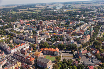 Fototapeta na wymiar aerial view of Nysa city